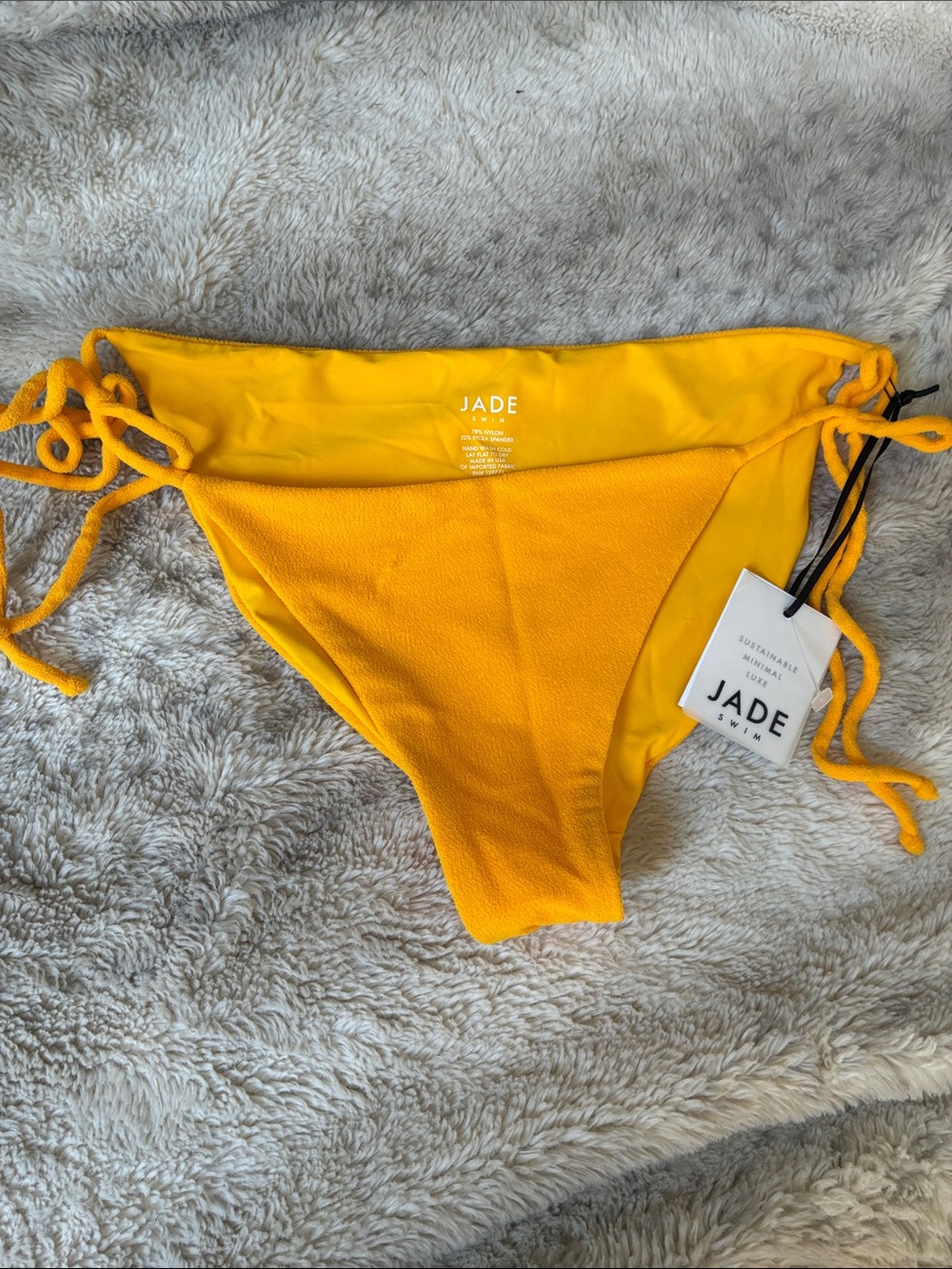 Jade Yellow Tie-Side Bikini Bottoms